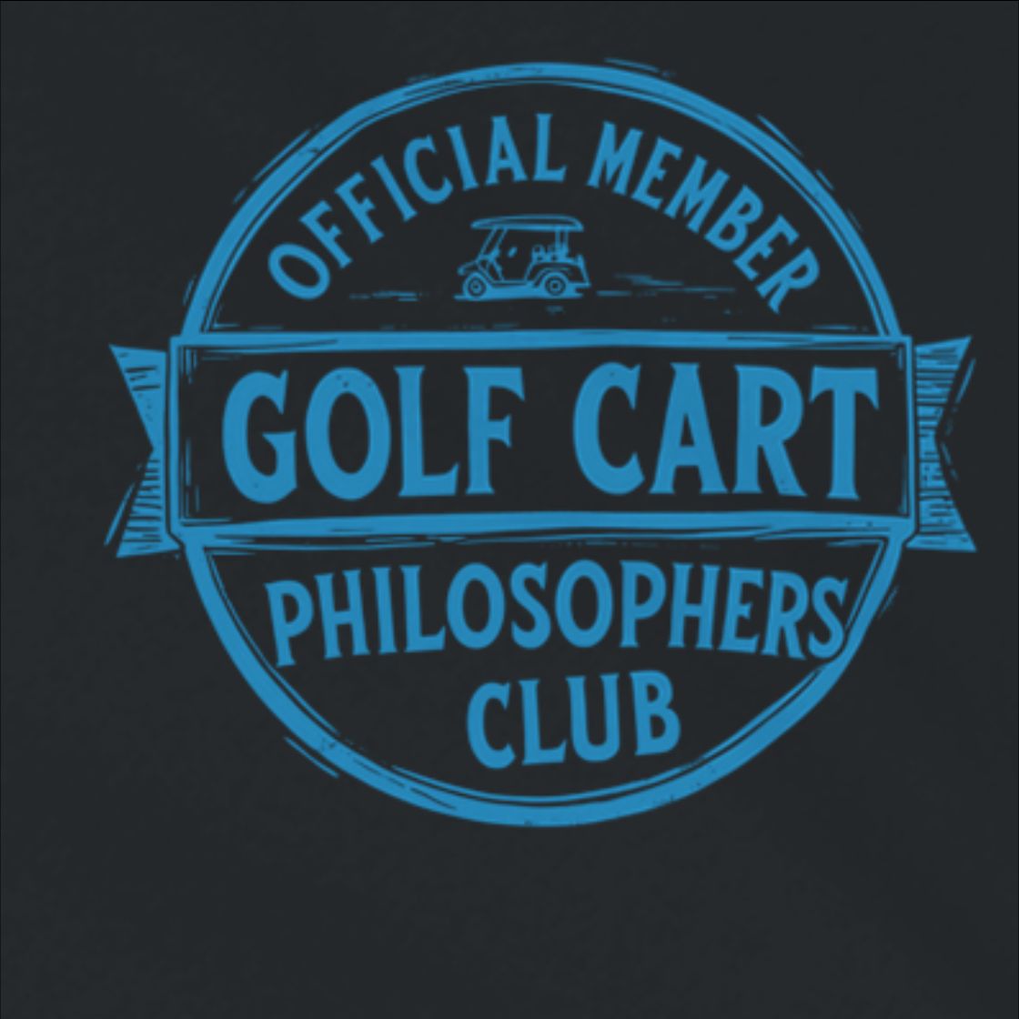 Philosophers T-Shirt in on a light wooden floor lying next to headphones and golf shoes.