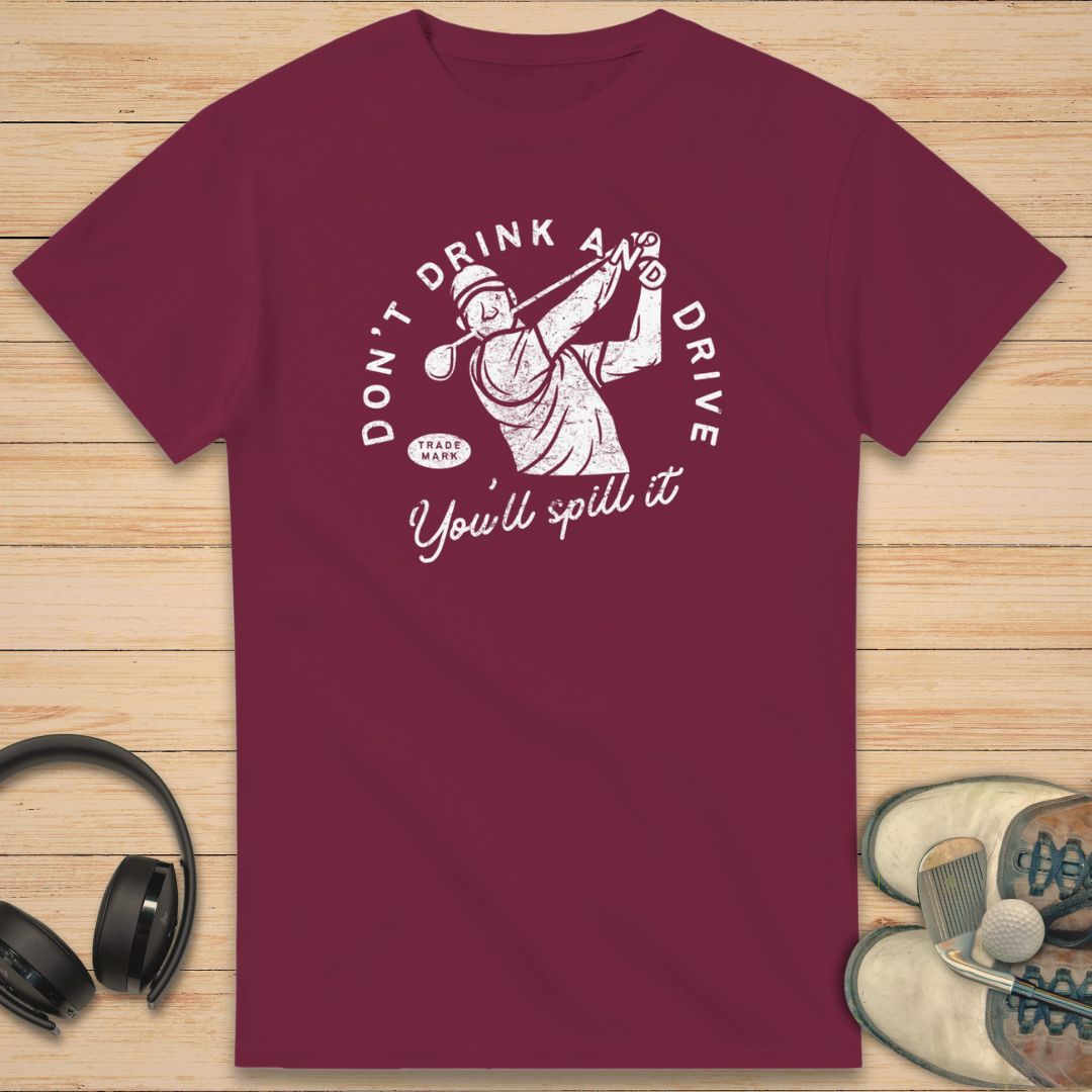 Drink Drive T-Shirt Maroon