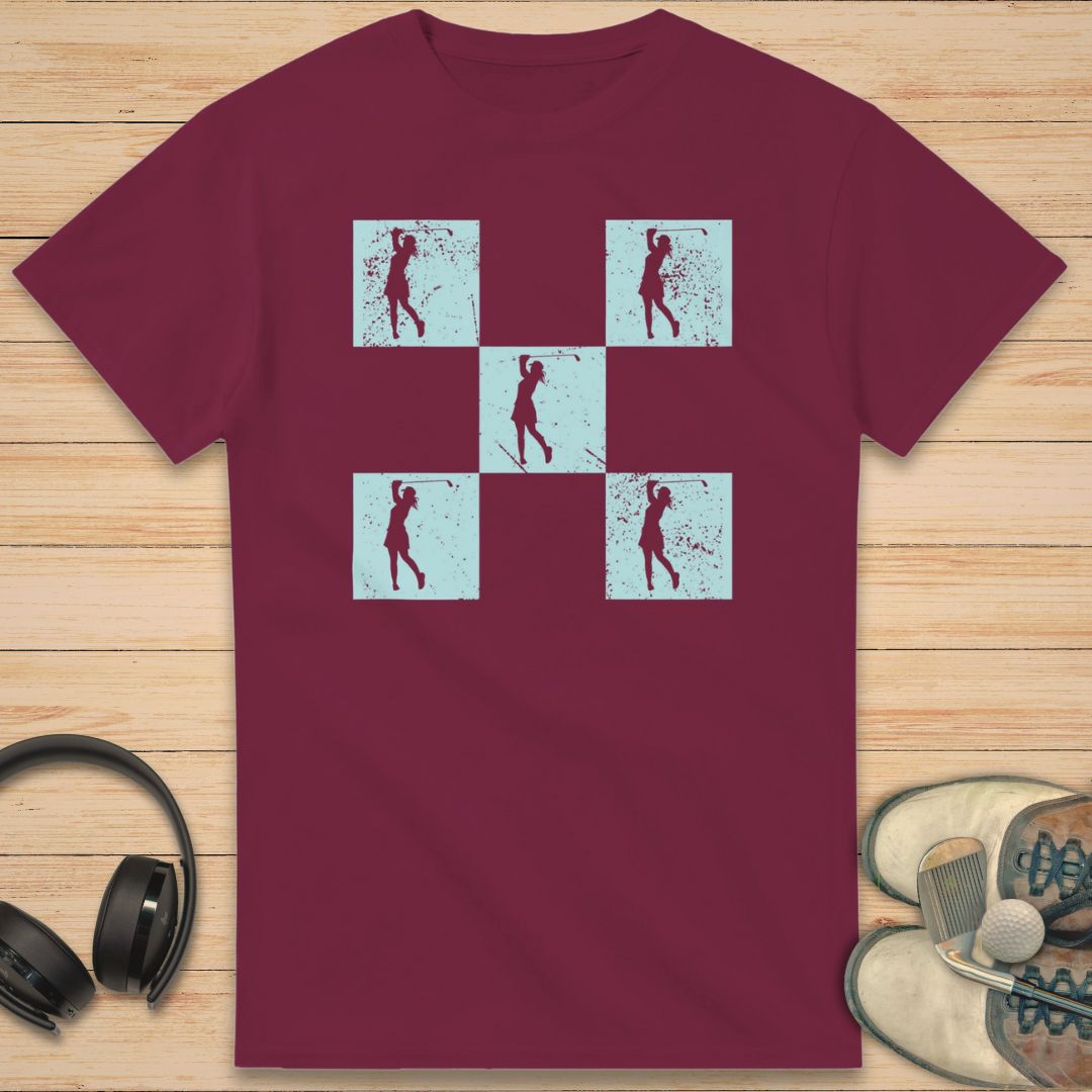 Golfer 3x3 T-Shirt Maroon