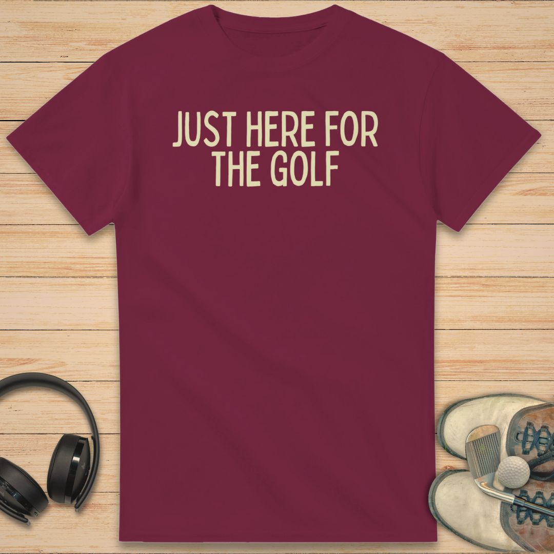 For The Golf T-Shirt Maroon