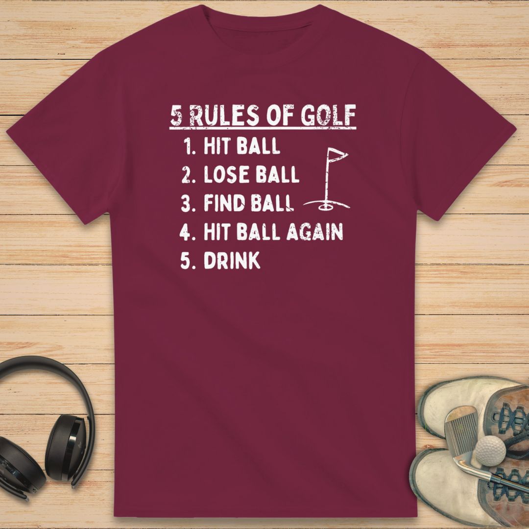 5 Rules T-Shirt Maroon