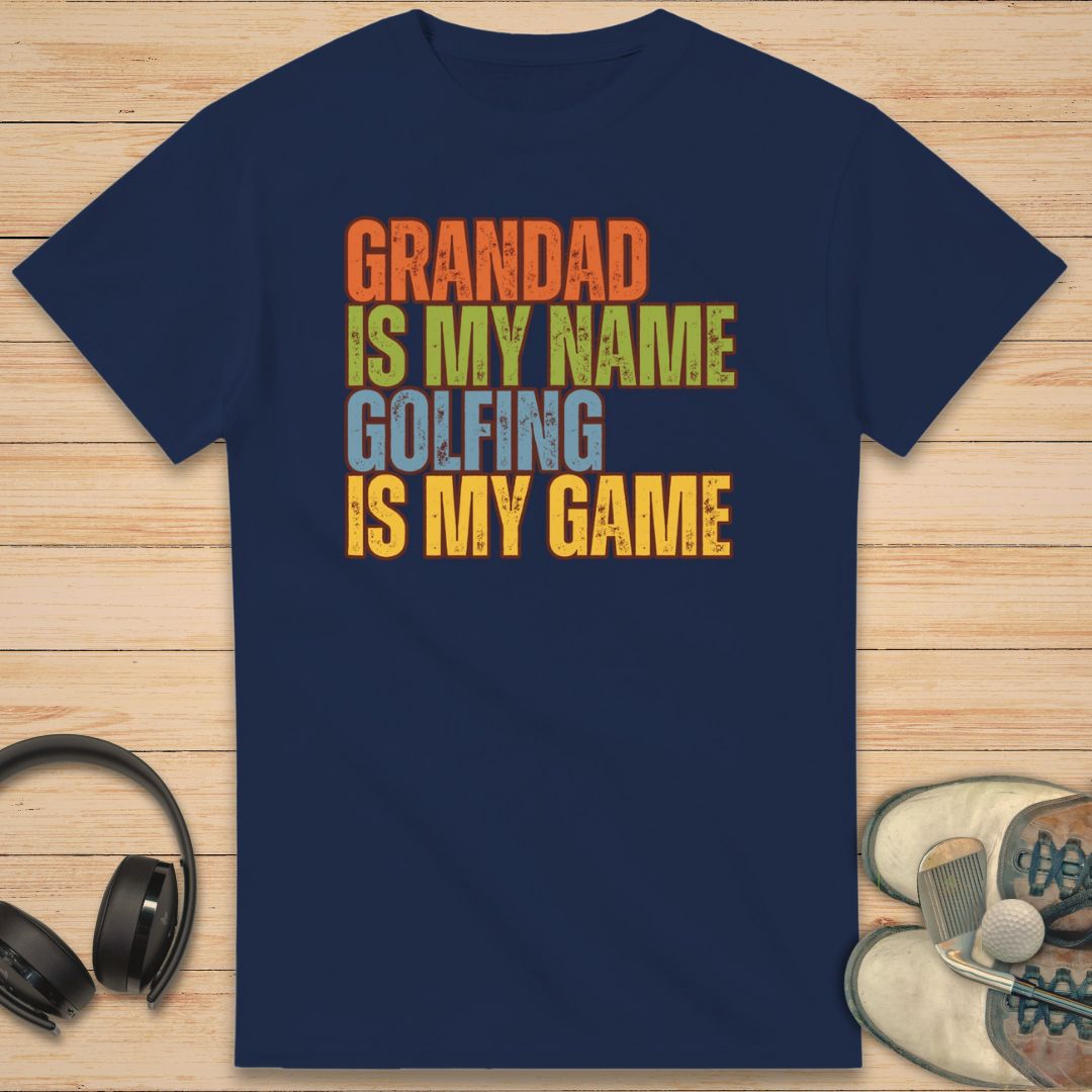Grandad Golfing T-Shirt Navy