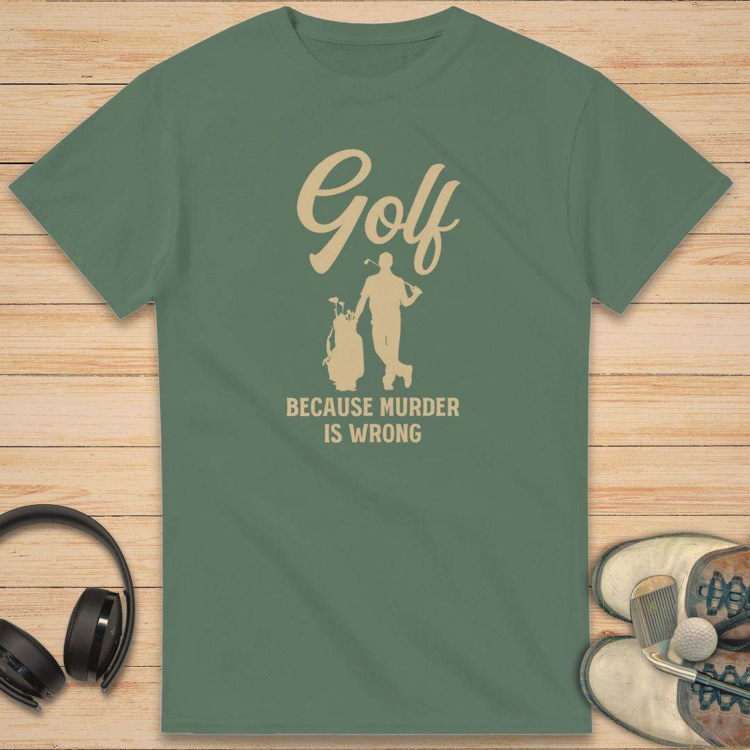 Golf Murder T-Shirt Military Green
