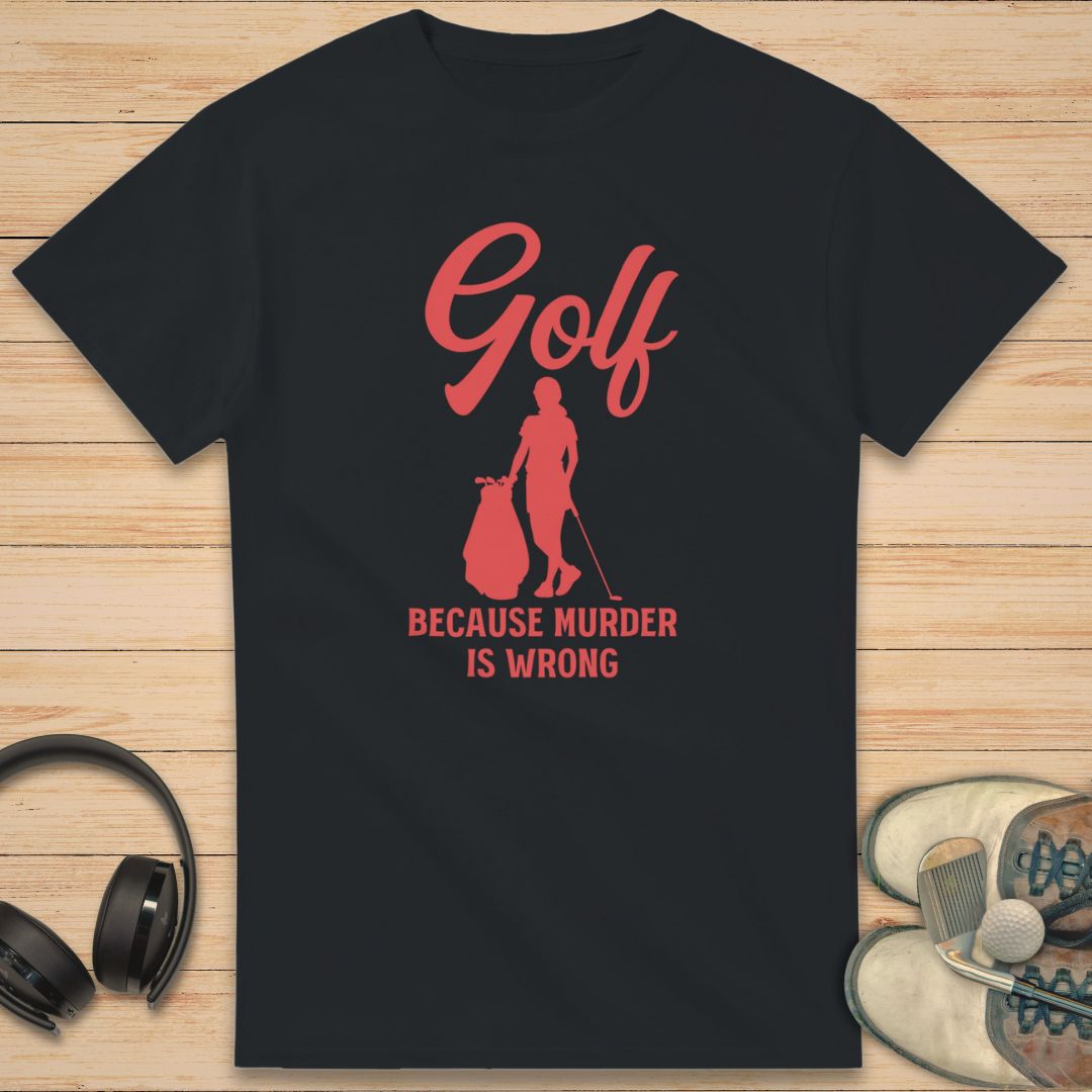 Golf Murder W T-Shirt Black