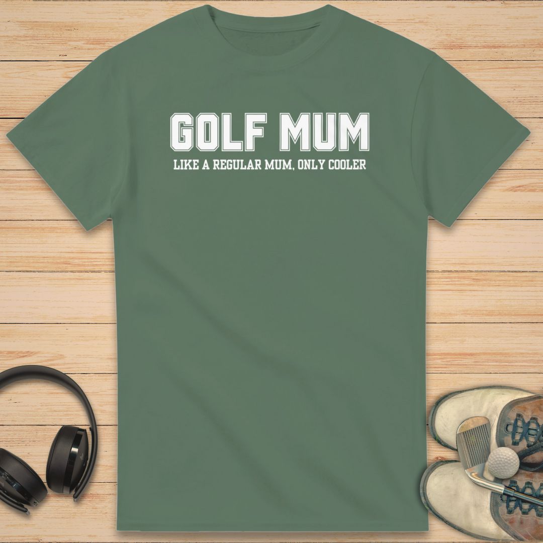 Golf Mum Cooler T-Shirt Military Green