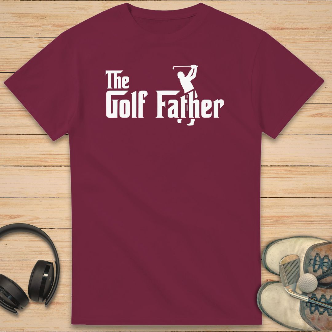 Golf Father T-Shirt Maroon