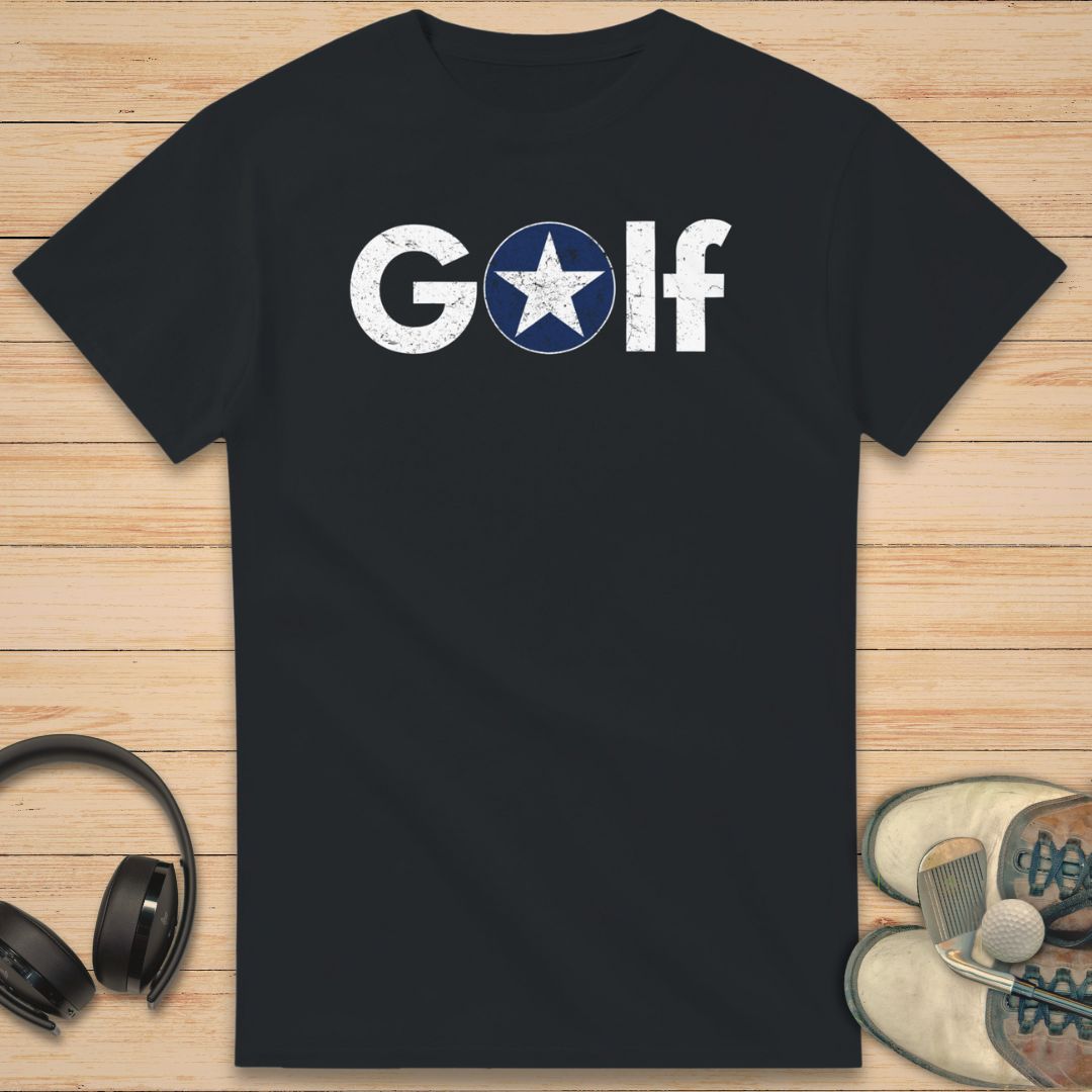 Golf Star T-Shirt Black