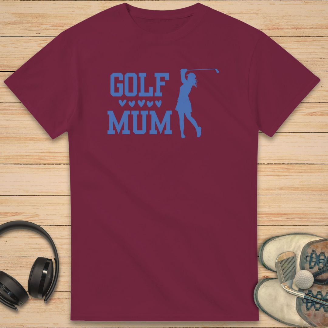 Golf Mum T-Shirt Maroon