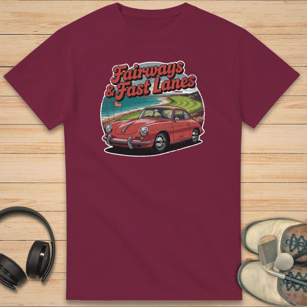 Fast Lanes T-Shirt Maroon