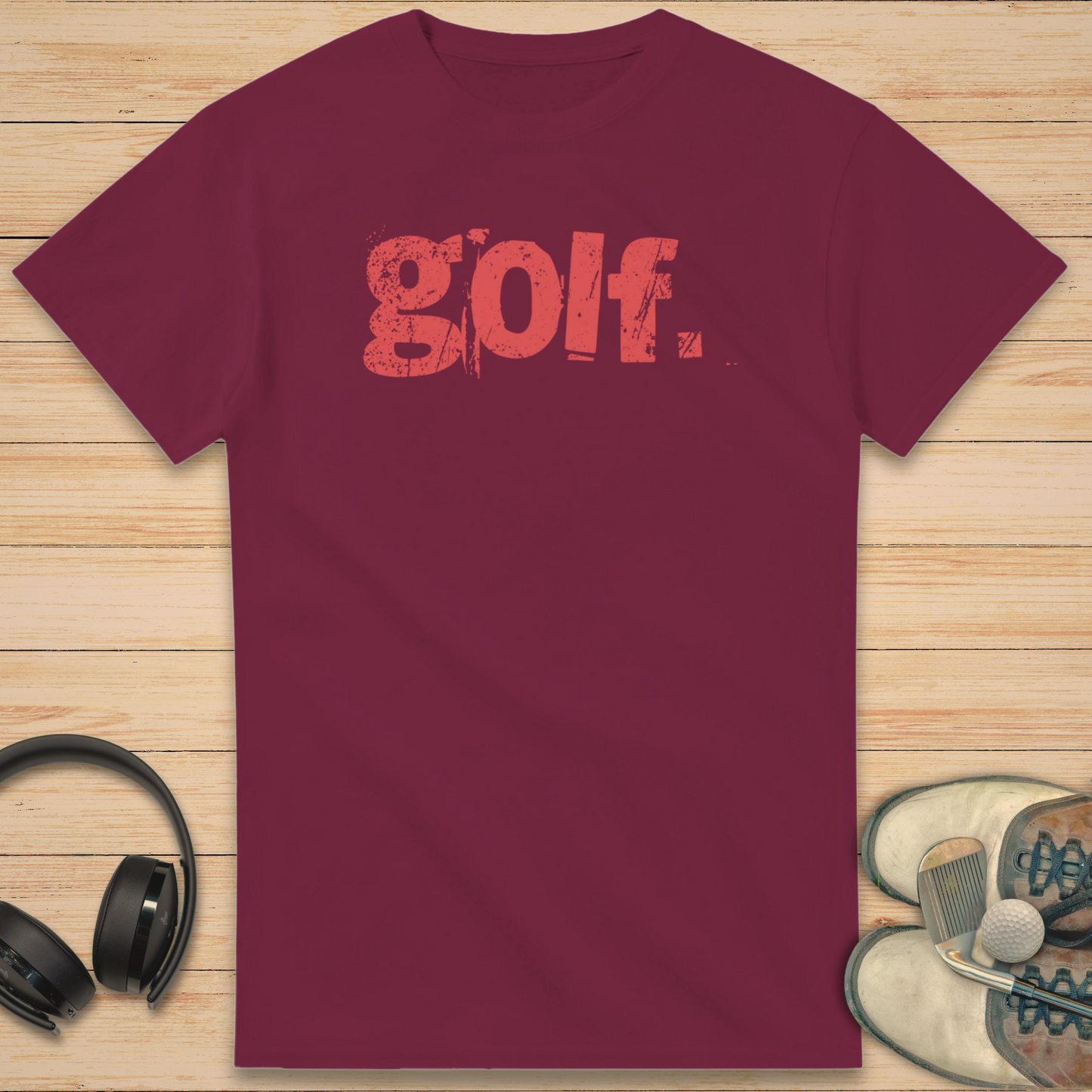 Golf Punk T-Shirt Maroon