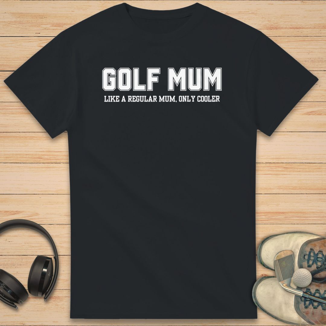 Golf Mum Cooler T-Shirt Black