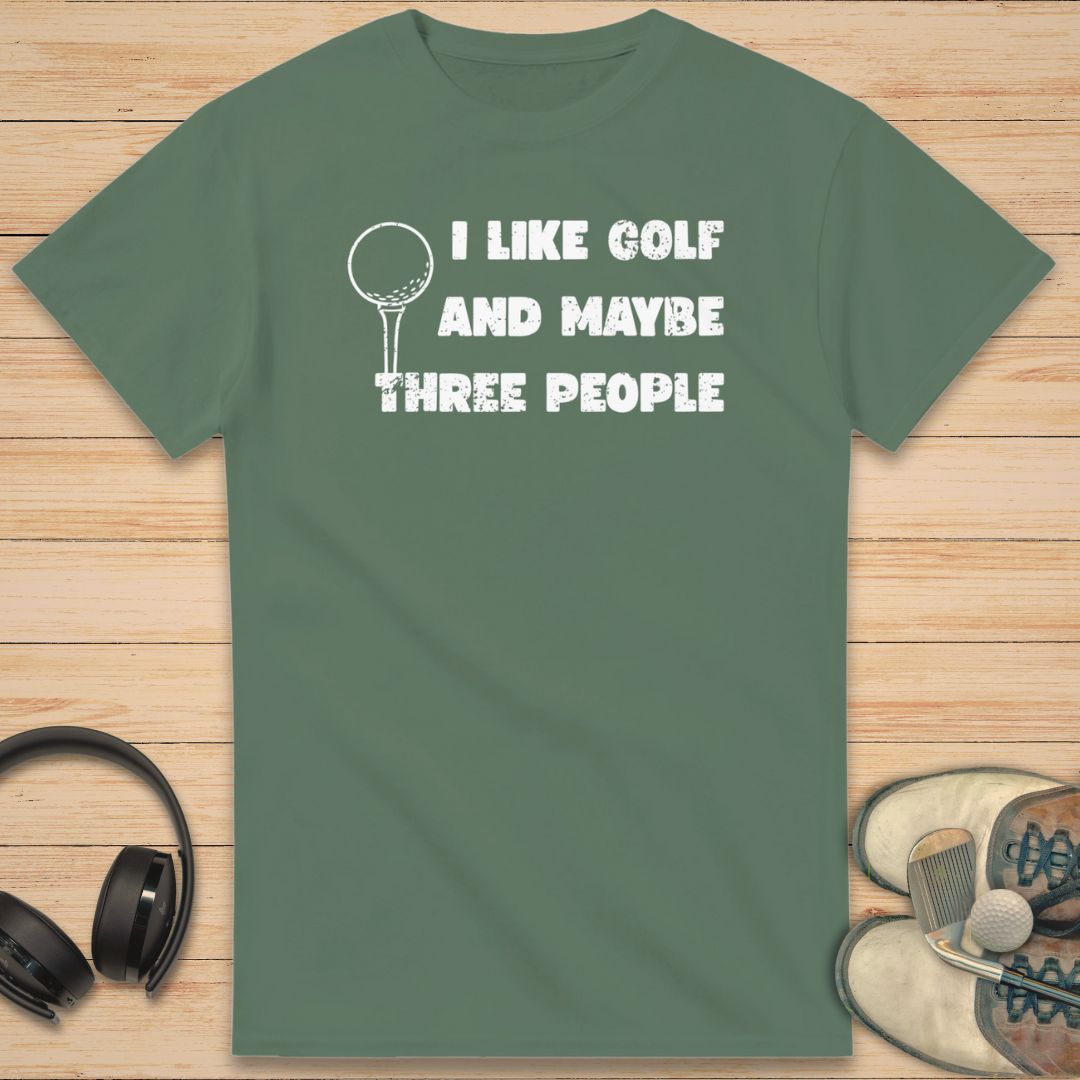 I Like Golf T-Shirt Military Green