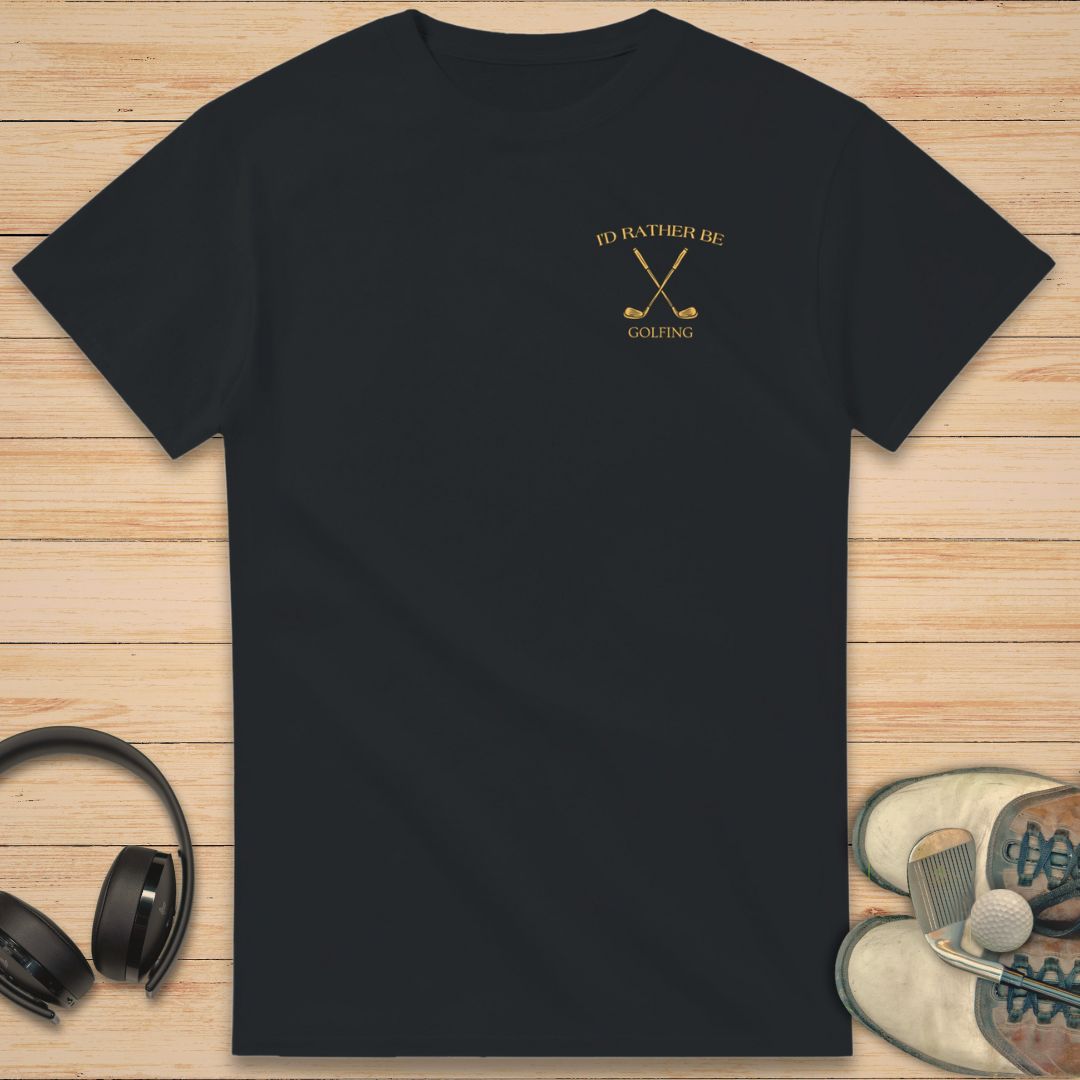 Rather Be Golfing T-Shirt Black