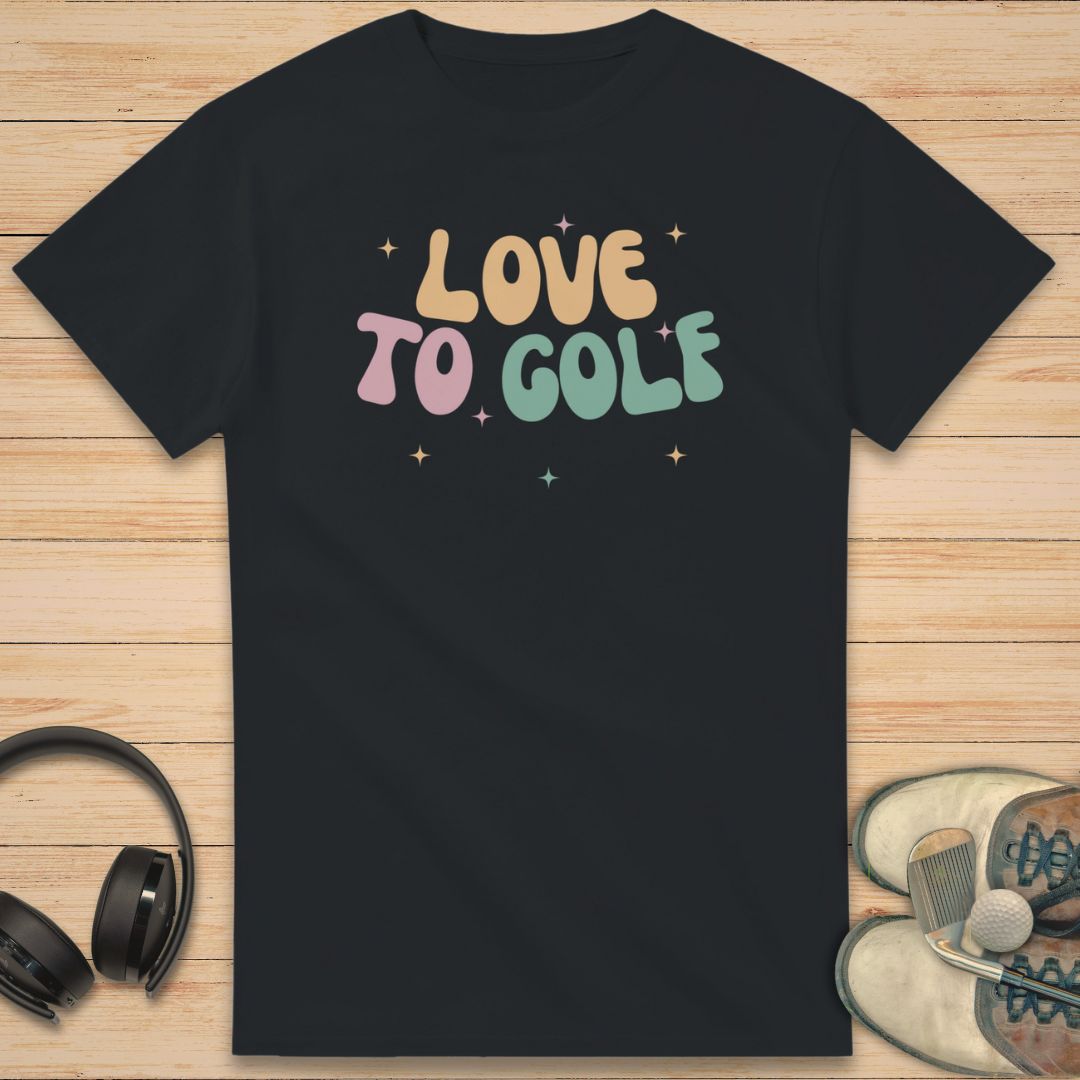 Love to Golf T-Shirt Black