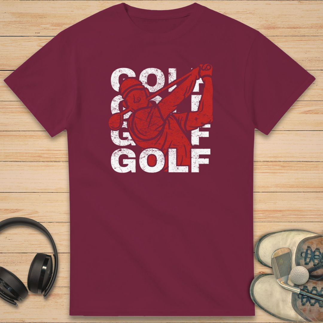 Golf Golf T-Shirt Maroon