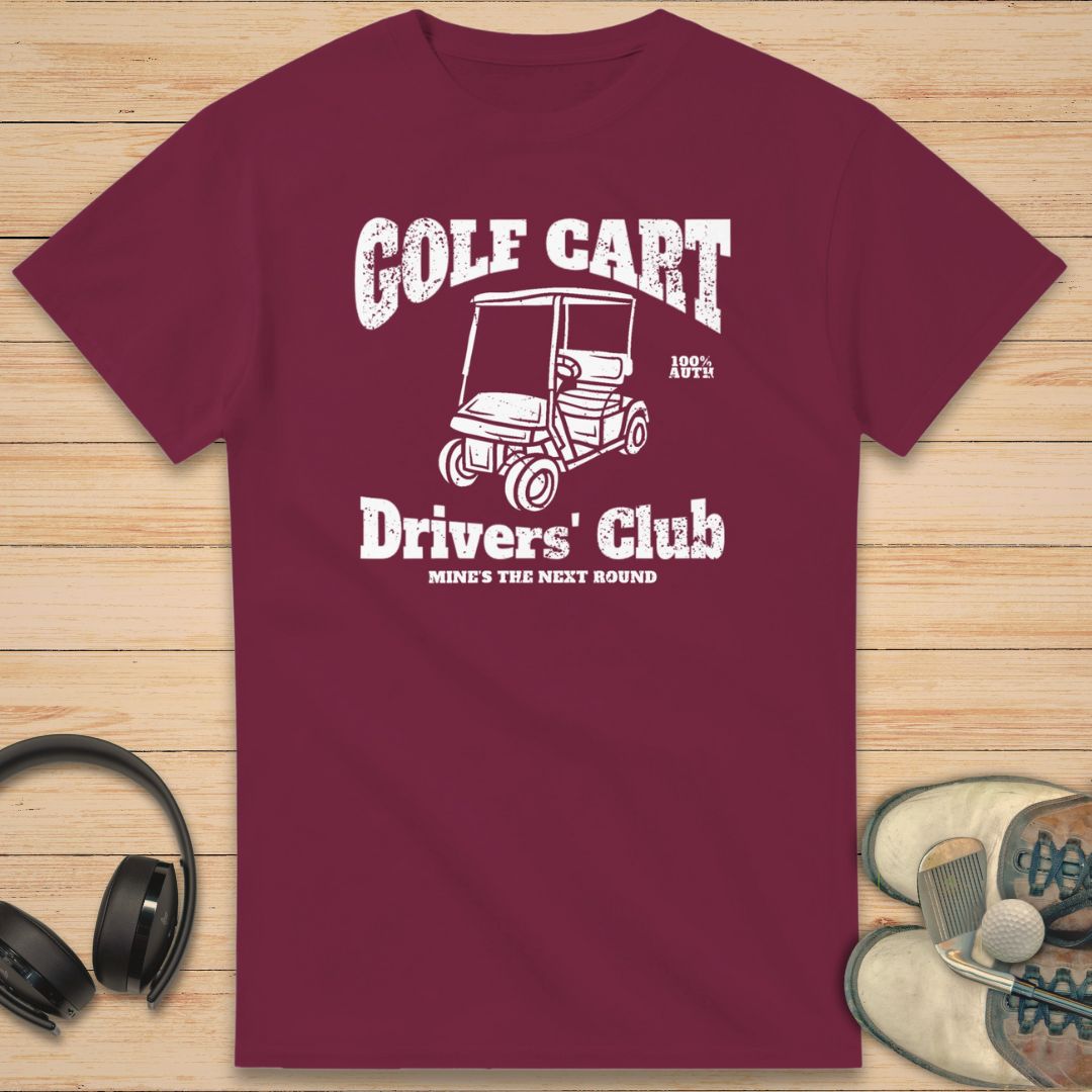 Golf Cart T-Shirt Maroon