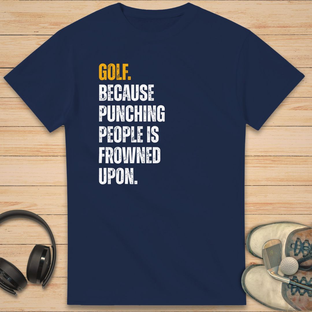 Punching People T-Shirt Navy