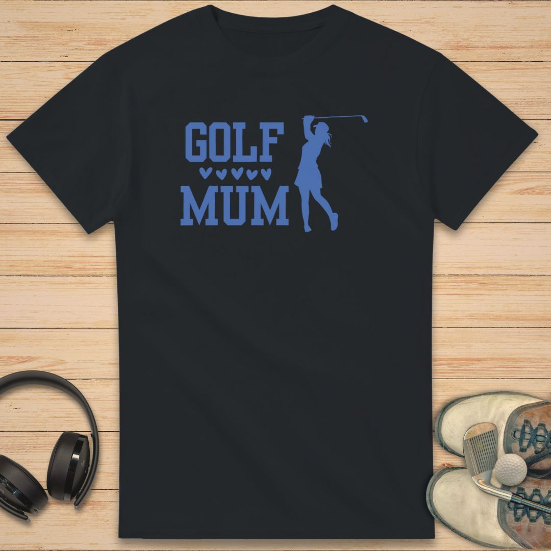 Golf Mum T-Shirt Black