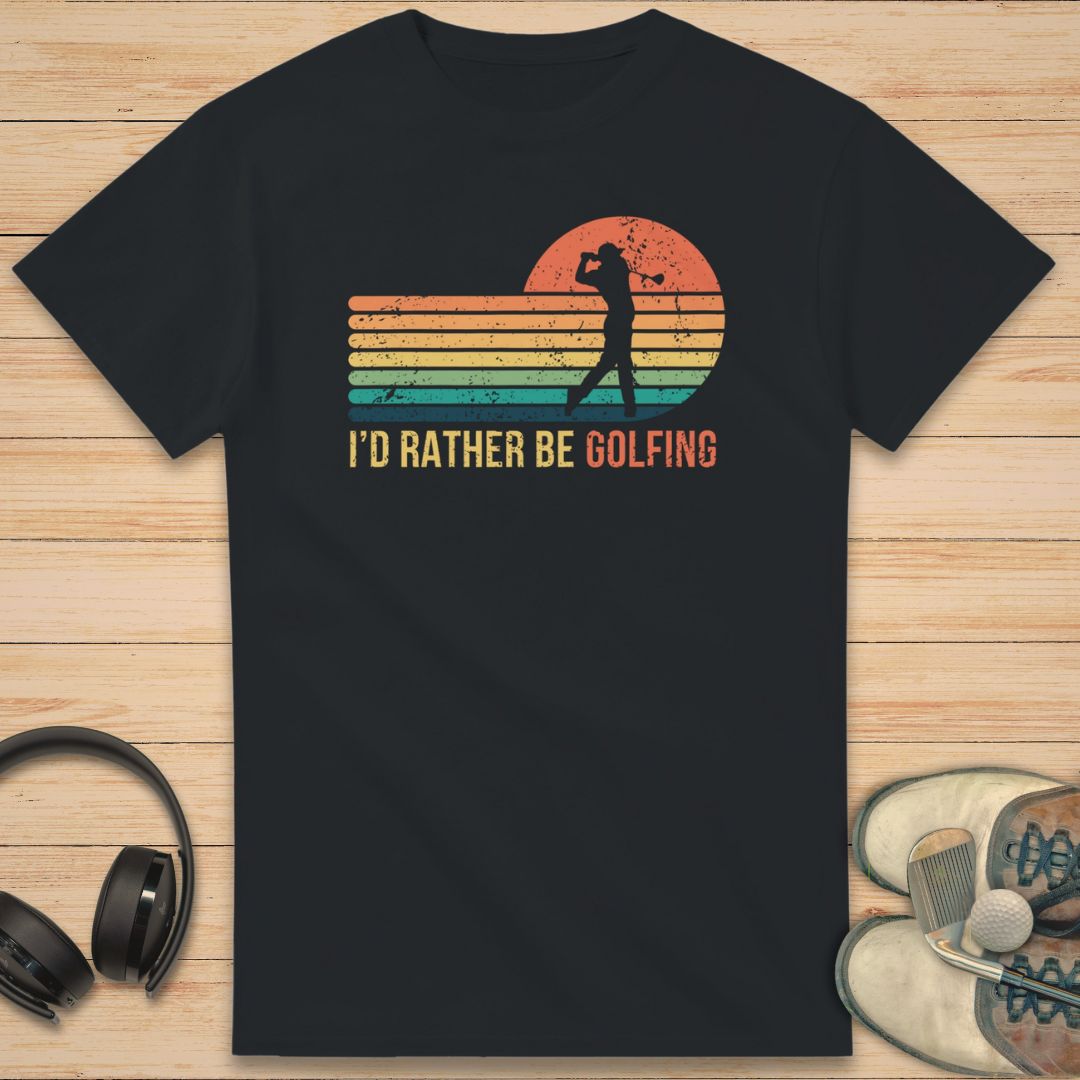 Rather Be Golfing T-Shirt Black