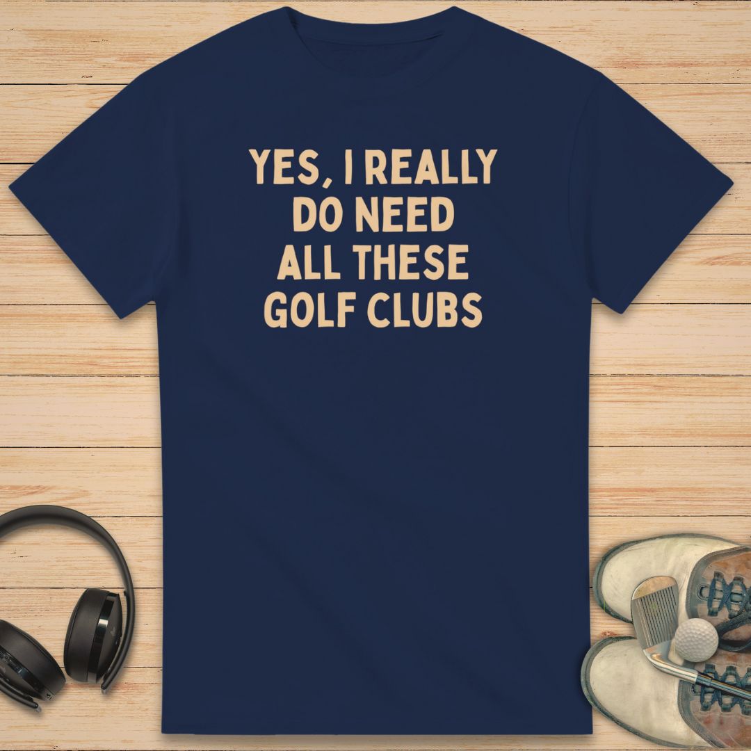 Golf Clubs T-Shirt Navy