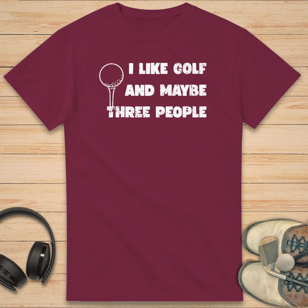 I Like Golf T-Shirt Maroon