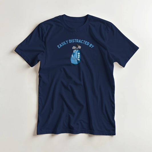 Distracted T-Shirt in S lying on a plain floor. T-shirt is a unisex cut and 100 per cent cotton.