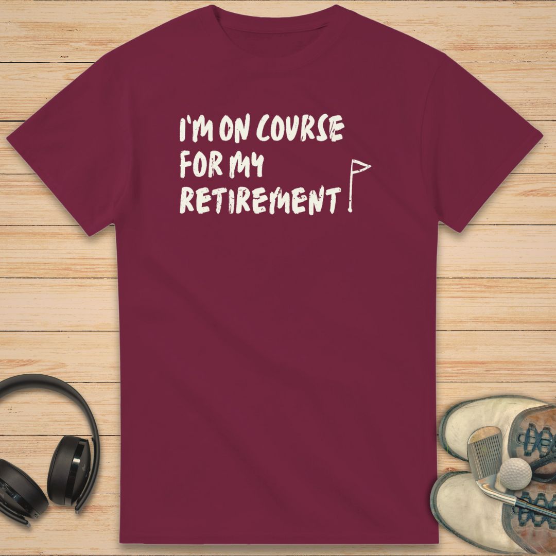 On Course T-Shirt Maroon