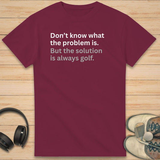 Solution Golf T-Shirt Maroon