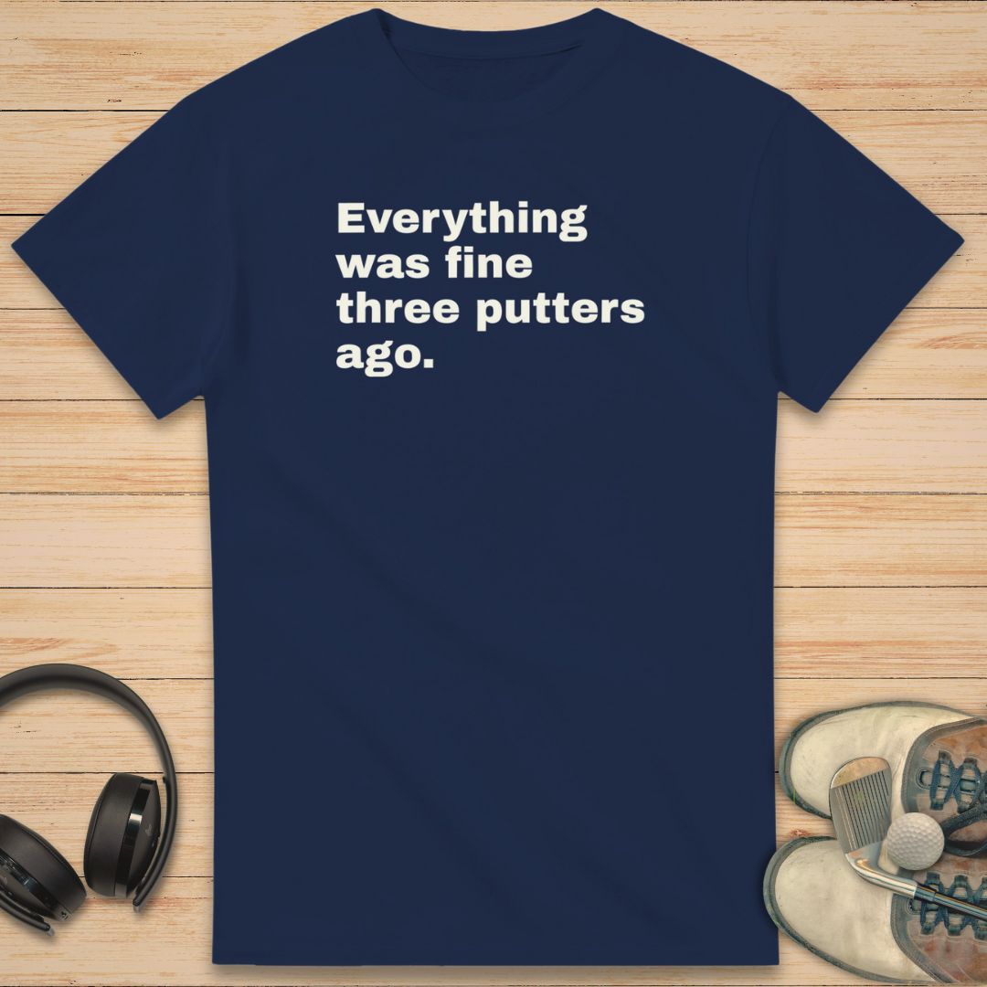 Three Putters T-Shirt Navy
