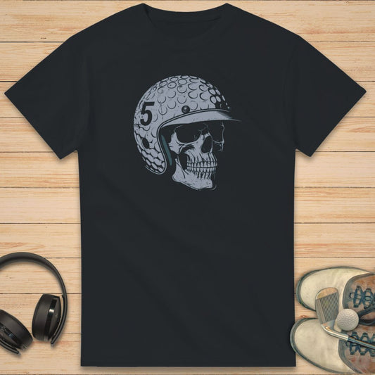 Skull Golfer T-Shirt Black