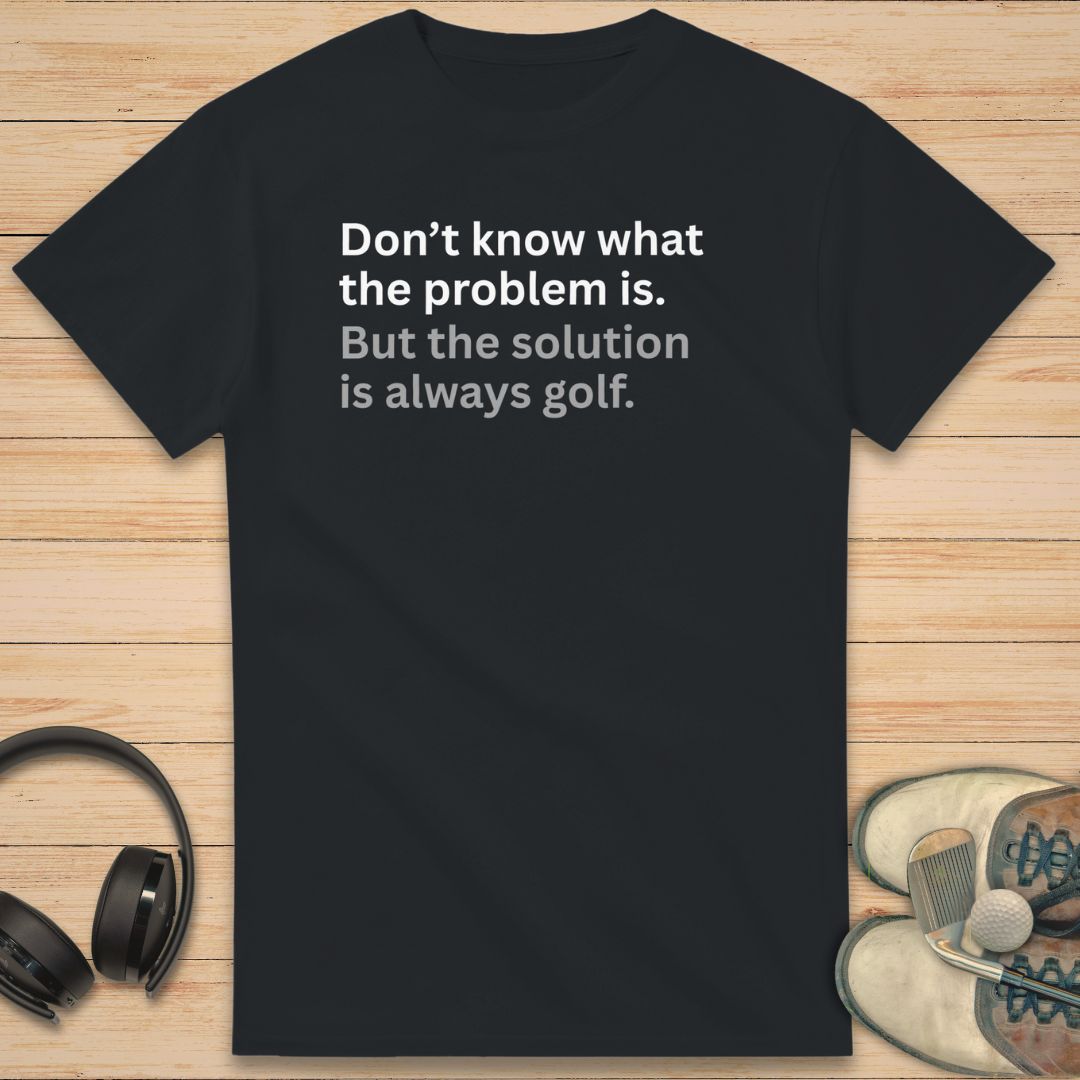 Solution Golf T-Shirt Black