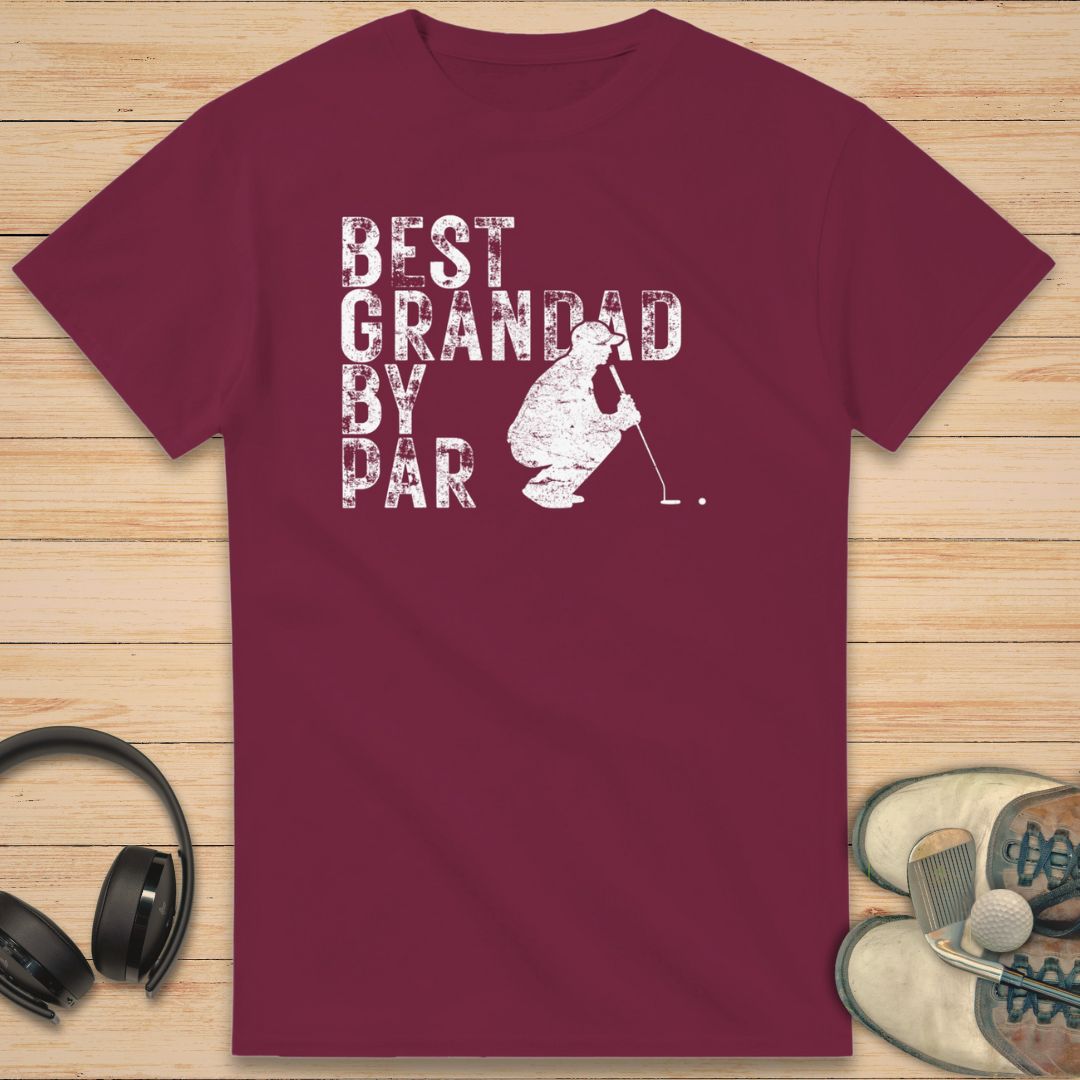 Best Grandad by Par T-Shirt Maroon