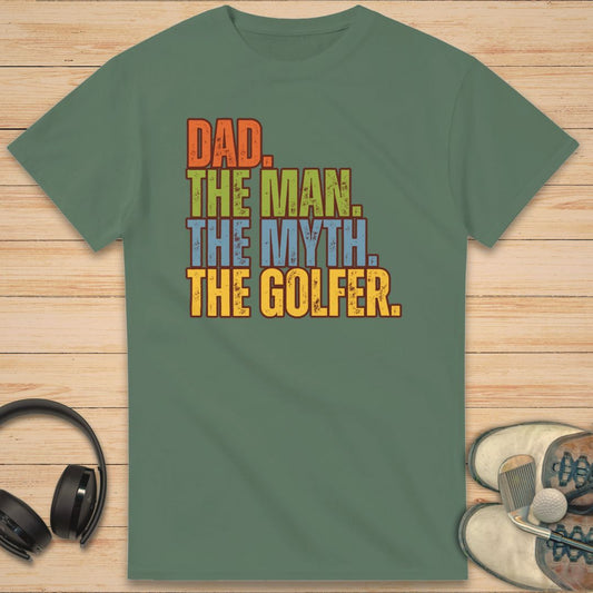 Dad The Legend Golfer T-Shirt Military Green