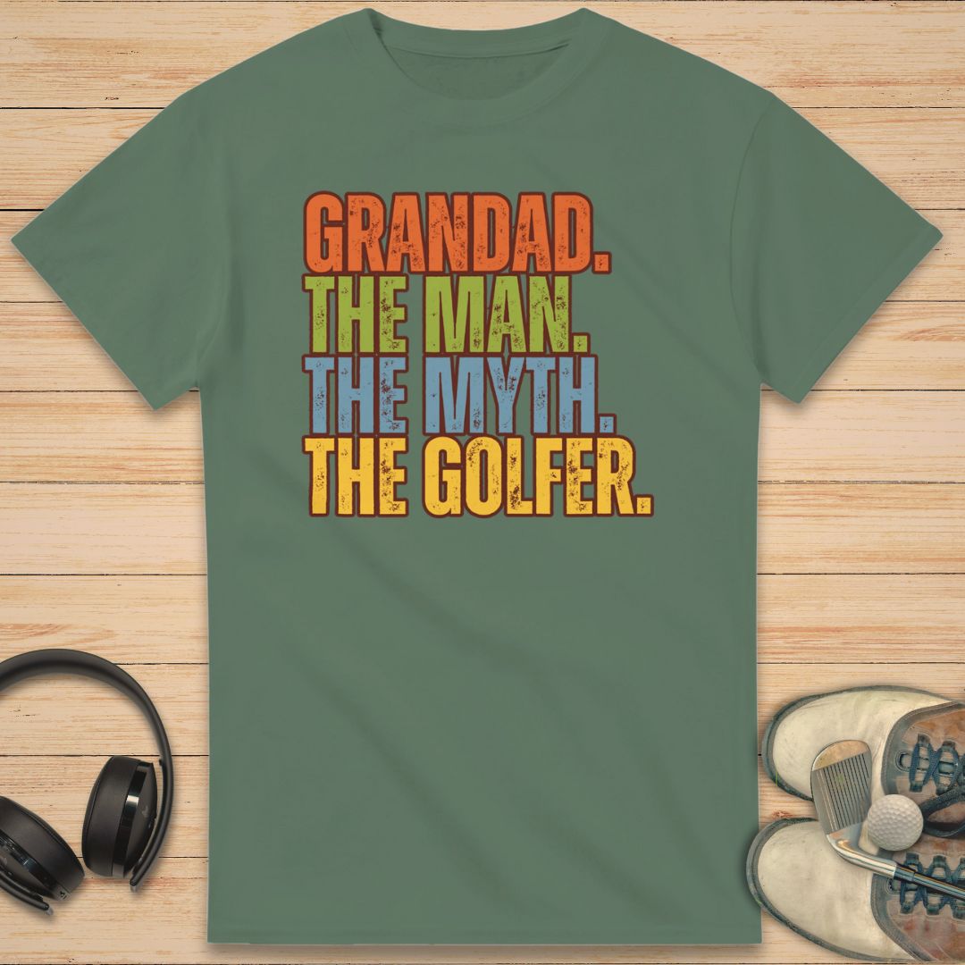 Grandad Golfer T-Shirt Military Green