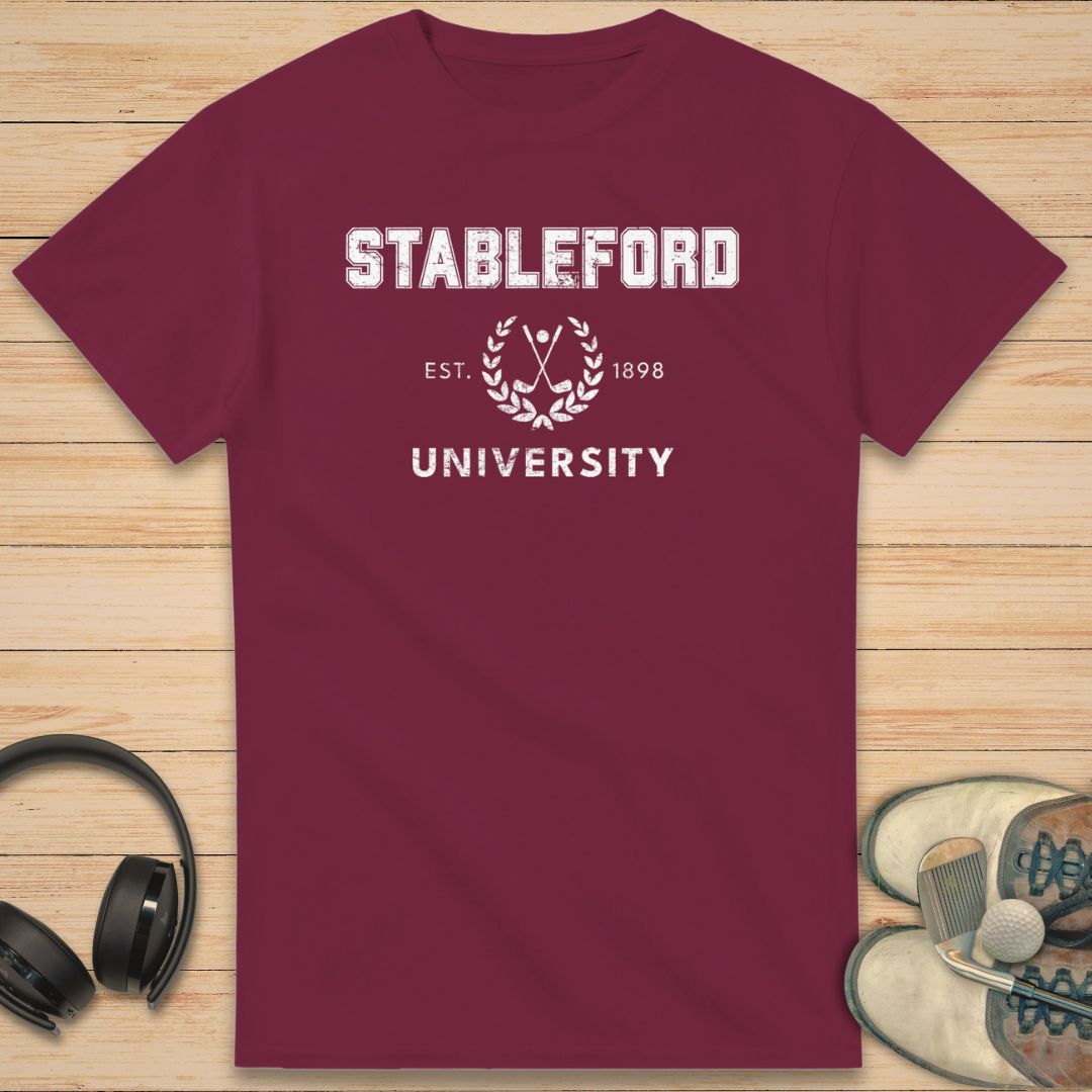 Stableford University T-Shirt Maroon