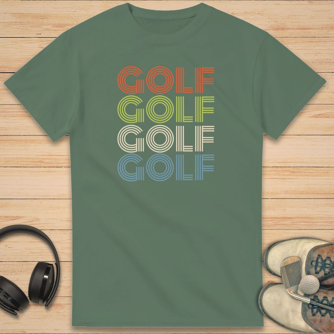 Retro Golf T-Shirt Military Green