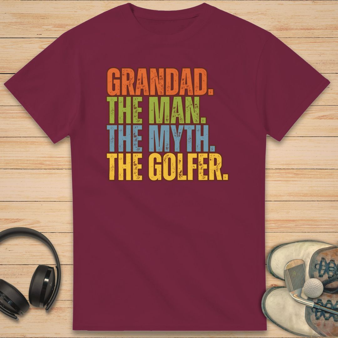 Grandad Golfer T-Shirt Maroon
