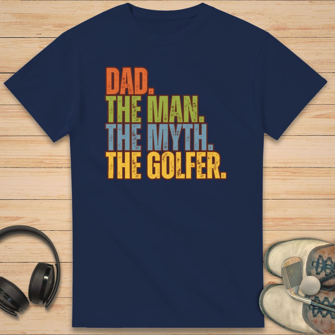 Dad The Legend Golfer T-Shirt Navy