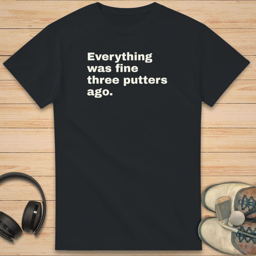 Three Putters T-Shirt Black