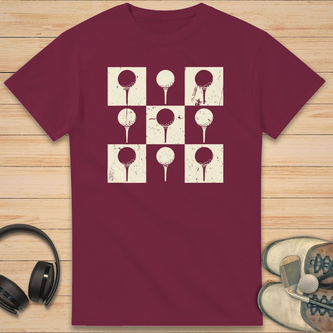 Ball & Tee 3x3 T-Shirt Maroon