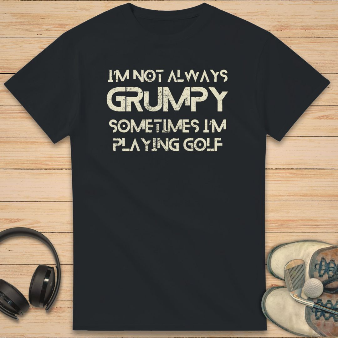 Grumpy Golf T-Shirt Black