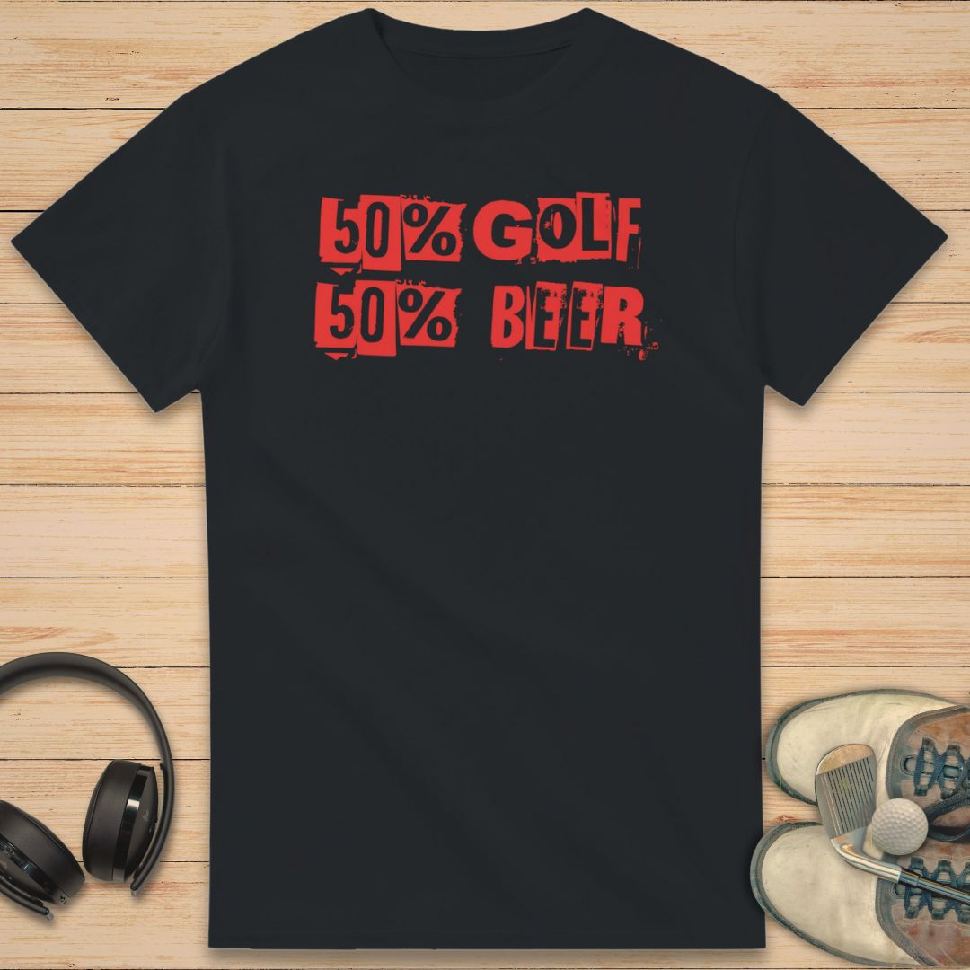 50% Golf T-Shirt Black