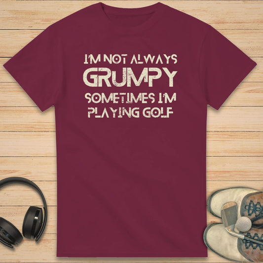 Grumpy Golf T-Shirt Maroon