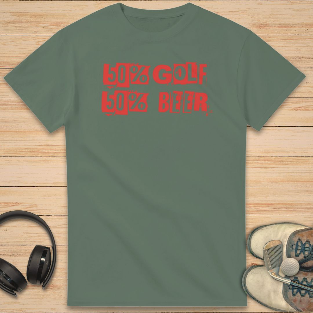 50% Golf T-Shirt Military Green