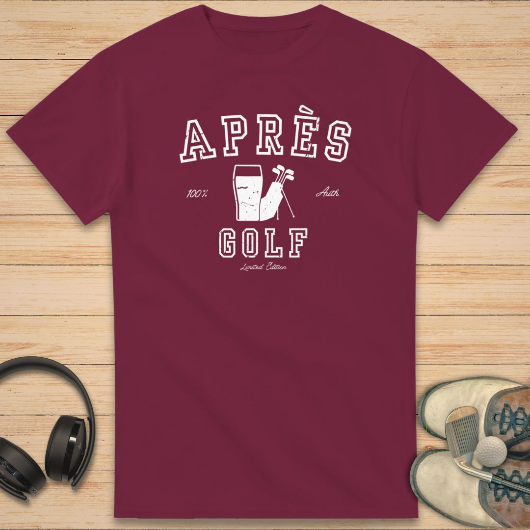Après Golf T-Shirt Maroon
