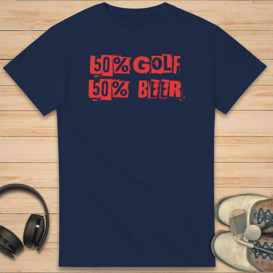 50% Golf T-Shirt Navy