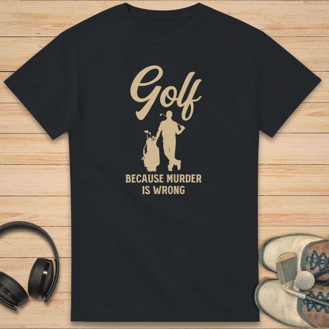 Golf Murder T-Shirt Black