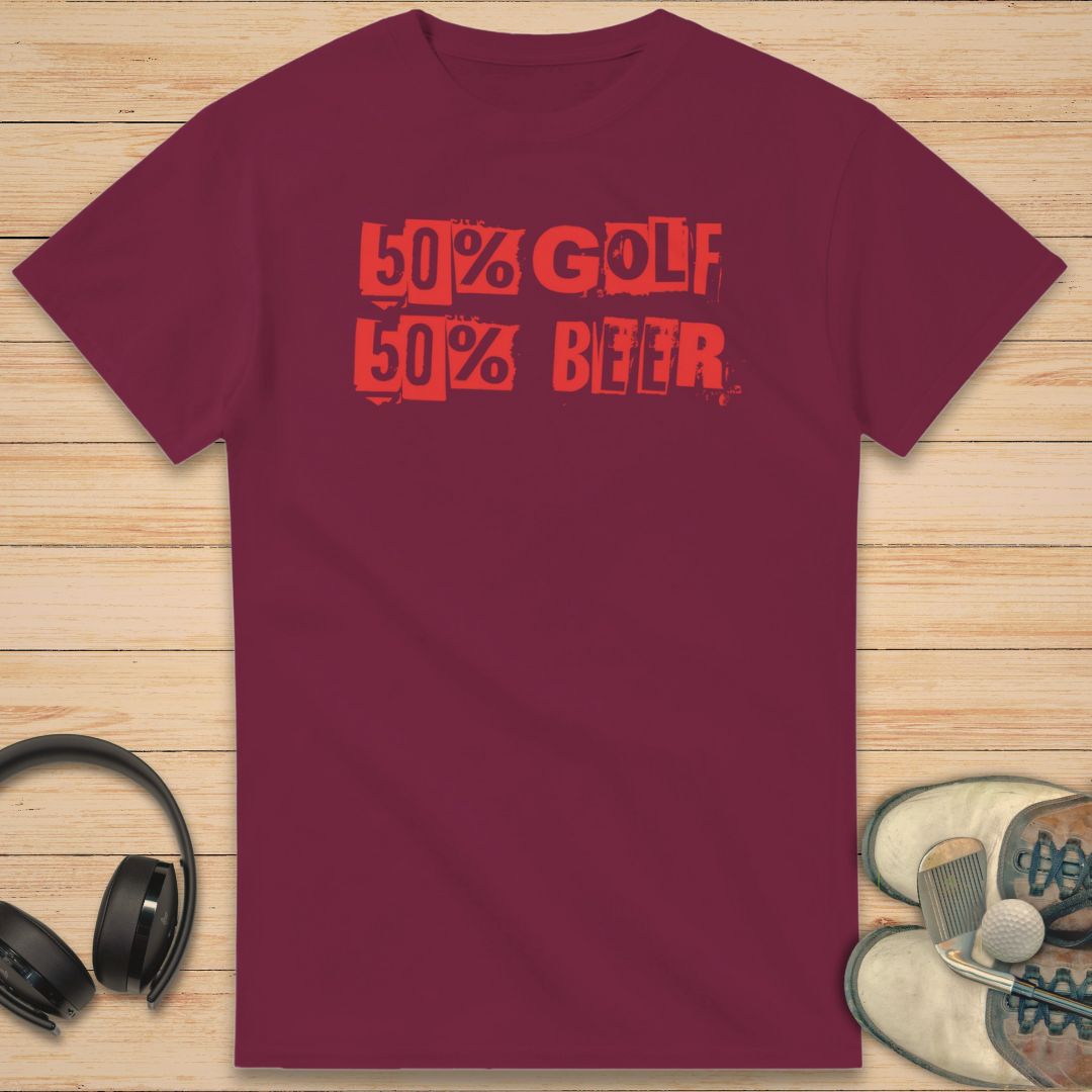 50% Golf T-Shirt Maroon