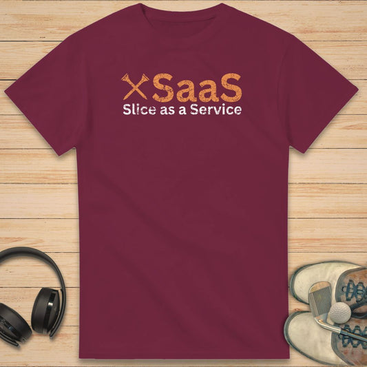 SaaS Golf T-Shirt Maroon