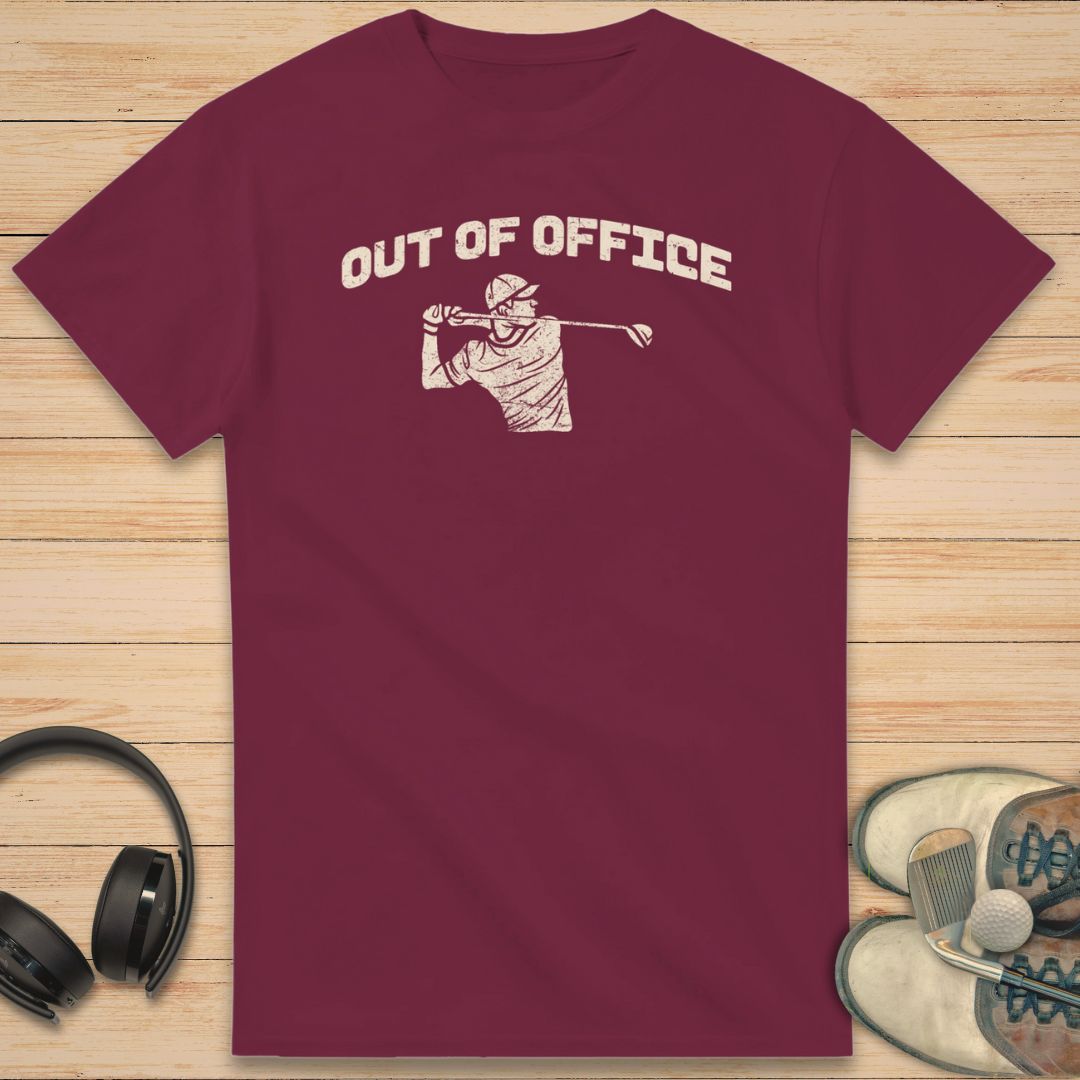 Out Of Office T-Shirt Maroon